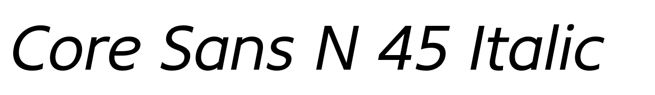 Core Sans N 45 Italic